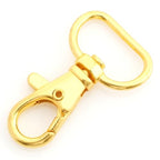 CRAFTMEMORE 3/4 Inch Trigger Snap Hooks Classic Swivel Lobster Claw Clasps Purse Lanyard Clip 20 Pack CSPS (Gold) - color: Gold