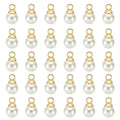 PATIKIL Pearl Charm, 100pcs Pearl Beads Faux Pearl Pendant Charm DIY for Jewelry Making Bracelets Earrings Necklace Crafts - color: Golden Beige, size: 5mm