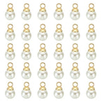 PATIKIL Pearl Charm, 100pcs Pearl Beads Faux Pearl Pendant Charm DIY for Jewelry Making Bracelets Earrings Necklace Crafts - color: Golden Beige, size: 5mm