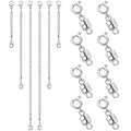 MKCYD Necklace Extender and Magnetic Necklace Clasp, Magnetic Clasps for Bracelet Extenders Sliver Chain Extension for Jewelry Repair Kit - color: 14Pcs Silver