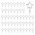 50 Pcs Silver Star Shaped Spring Snap Keychain with Chain Hanging Buckle and Open Jump Ring Star Lobster Claw Clasp Star Keychain Clip for DIY Crafts Jewelry Making Keychains - color: Silver