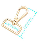 JWBIZ 12 Pcs D Ring Swivel Lobster Claw Clasp, Push Gate Snap Hooks Trigger Clips(Gold, 1 1/4 inch) - color: Gold, size: 1 1/4 inch