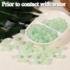 100Pcs Glass Beads 10mm Round Moon Frosted Cracked Water-Activated Transparent Glazed Beads, Ideal for DIY Bracelets Necklaces Phone Charms Craft Supplies (Green) - color: Green