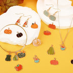 MARFOREVER 120 PCS Pumpkin Charms for Jewelry Making, Fall Charm Assorted Thanksgiving Autumn Enamel Pumpkin Alloy Charms Pendants for DIY Jewelry Crafts Thanksgiving Day Gift - style: Pumpkin