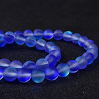 38PCS 10mm Natural Blue Mystic Aura Quartz Gemstone Frosted Matte Titanium Round Loose Spacer Beads 15 inch Full Strand Crystal Healing Power Quartz - color: Blue Mystic Aura, size: 10mm