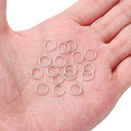 BEADIA Platinum Plated Jump Rings Non Tarnish 8mm 300pcs for Jewelry Making Findings - color: Platinum, size: 0.7x8mm