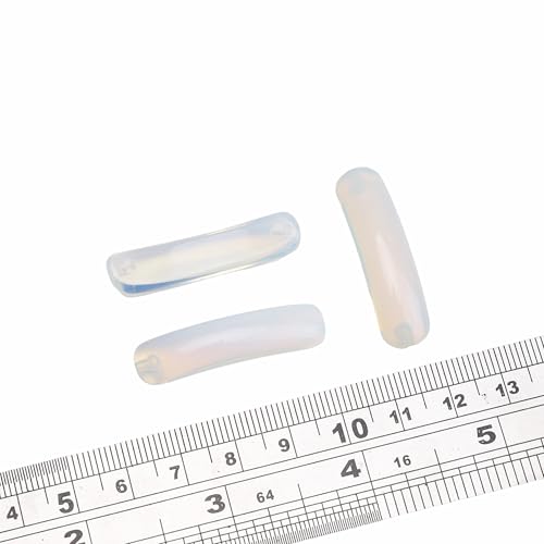 BEADIA Curved Opal Stone Beads 36x10mm 4pcs for DIY Bracelet Jewelry Making - color: Opal