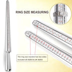 Ring Sizer Measuring Tool Metal Ring Mandrel and Mallet for Ring Making Ring Size Measurer Ring Shaper to Fix Bent Rings Jewelry Sizing Reshaper Repair Kit with Hammer (12-Ring Sizer Tool) - color: 12-RING SIZER TOOL