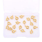 BEADIA 18K Gold Plated Spring Clasps Non Tarnish 6mm 20pcs for Jewelry Making Findings - color: Spring Clasps Gold, size: 6mm