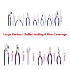 WORKPRO Large Pliers & Wrench Set 6-Piece (10" Water Pump, 10" Slip Joint, 8" Long Nose, 8" Linesman, 6" Diagonal, 8" Adjustable Wrench) for DIY & Home Use, W001329A