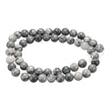 HARFINGTON 50pcs Natural Stone Beads 6mm Map Round Gemstone Stone Loose Beading Real Genuine Smooth Balls Bead for Jewelry Making Bracelets Necklace Earrings DIY - color: Map Stone, size: 6mm