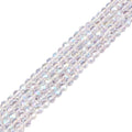 Aqua Aura Clear Quartz 4mm Faceted Round Beads Loose Beads 16 Inch for Jewelry Making Beads - color: Aqua Aura Clear Quartz