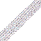 Aqua Aura Clear Quartz 4mm Faceted Round Beads Loose Beads 16 Inch for Jewelry Making Beads - color: Aqua Aura Clear Quartz