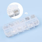 SUNNYCLUE 1 Box 240Pcs 12 Styles Flower Spacer Beads Caps Silver Bead Caps Mixed Tibetan Beads Jewelry Findings for DIY Earring Bracelet Necklace Keyring Making - color: 240pcs Silver