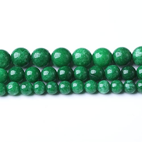 8MM Dry Green Jasper Round Loose Beads Natural Gem Beads Crystal Energy Stone Beads for Jewelry Making DIY Bracelet Necklace - color: Dry Green Jasper, size: 8mm