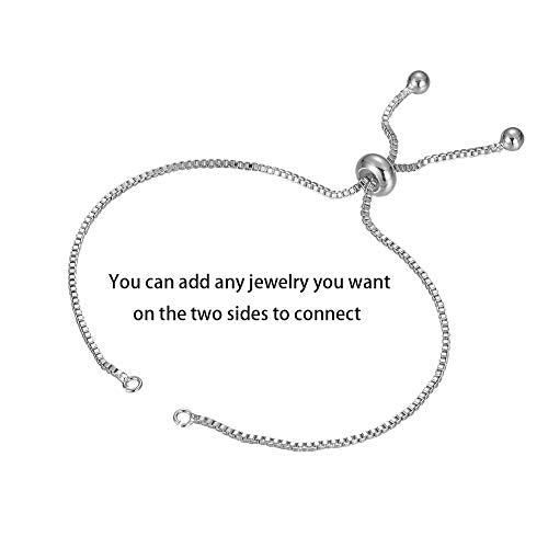 DanLingJewelry 10pcs Adjustable Slider Bracelet Slider Extender Chains Friendship Bracelets with Balls Charms Ends for Jewelry Making DIY 8 Inches(226mm) P - color: StyleⅣ-10 pcs-Platinum