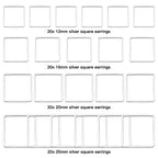 80Pcs Earring Hoop Jewelry Making Earring Beading Hoop Rings Earring Finding Hypoallergenic Square Earrings Beading Hoop Bulk Open Bezel Pendant Frame for DIY Crafts Accessories Supplies(Silver) - color: Square-silver