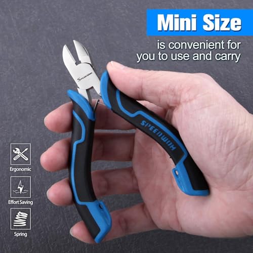 SPEEDWOX 4-Inch Mini Diagonal Cutting Pliers for Jewelry Making Mini Diagonal Pliers Wire Cutters Jewelry Plier Side Cutters Plier Flush Cut Wire for Cutting Wires Ties Guitar Strings - style: Diagonal Cutting Pliers