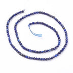 LiQunSweet 120~130 Pcs 3mm Natural Lapis Lazuli Beads Strands Faceted Round Small Loose Crystal Gemstone Bead Spacer for DIY Jewelry Making Crafting - color: Natural Lapis Lazuli Beads_3mm