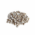 Large Hole Beads for Jewelry Making-100pcs 14mm European Rondelle Spacer Beads,Craft for Bracelets(Milky White) - color: Milky White