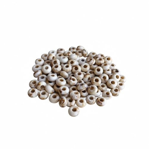 Large Hole Beads for Jewelry Making-100pcs 14mm European Rondelle Spacer Beads,Craft for Bracelets(Milky White) - color: Milky White