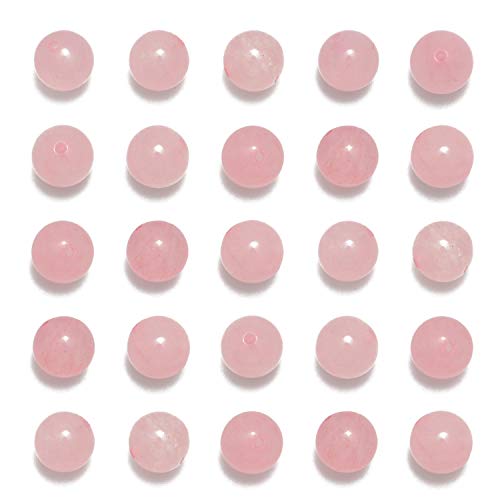 NCB 200pcs 4mm Rose Quartz Loose Beads for Jewelry Making, Natural Semi Precious Beads Round Smooth Gemstones Spacer Beads Charms for Necklaces Bracelets (Rose Quartz, 4mm 200Beads) - color: Rose Quartz, size: 4mm 200Beads