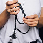 Ecally 300 Pieces Black Matte Onyx Beads Natural Black Agate Round Beads Frosted Onyx Gemstone Loose Beads for Bracelet Necklace Jewelry DIY Making (8 mm) - size: 8 mm