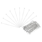 PATIKIL 500Pcs Flat Head Pins for Jewelry Making 70mm Stainless Steel Flat Head Pins Jewelry Head Pins for Craft Earring Bracelet Necklace Pendant Supplies 22 Gauge Silver - size: 70mm