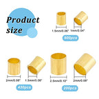 PH PandaHall 3000 Pcs 3 Sizes 2 Colors Brass Tube Crimp Beads with 45# Steel Bead Crimping Pliers for Jewelry DIY Crafts Making