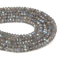 6mm AA Grade Natural Translucent Labradorite Faceted Rondelle Loose Beads 16" 90%+ Flashy Beads - color: AA Labradorite