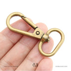 CRAFTMEMORE Snap Hook Swivel Push Gate Lobster Clasps Fashion Clips Purse Making FS10 Pack of 10 (Antique Brass, 3/4 Inch) - color: Antique Brass, size: 3/4 Inch