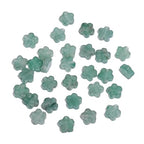 Songxi 60pcs 6mm Green Aventurine Plum Blossom Natural Stone Beads for Jewelry Making, Smooth Loose Flower Shape Gemstone Beads for Bracelets Necklace Earrings Making Supplies ﻿ - color: Green Aventurine