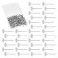 UNICRAFTALE About 500Pcs Metal Blank Earring Posts Stainless Steel Flat Pad Earring Studs 4mm Round Blank Stud Earrings Findings Earrings Back for DIY Jewelry Making Supplies - size: 4mm Diameter