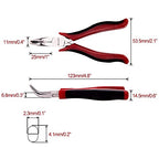 SPEEDWOX Mini Bent Nose Pliers for Jewelry Micro Chain Nose Small Functional Long Nose Pliers with Spring Professional Tool 45 Degrees Curved Chrome Vanadium Steel 4.5 Inches - style: Bent Nose Pliers