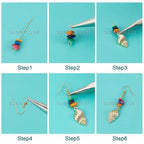 SUNNYCLUE 1 Box DIY Make 10 Pairs Shell Starfish Earring Dangles Making Kit Scallop Alloy Pendants Flat Round Teardrop Steel Charms Jewelry Findings for Beginners Earring Jewellery Making Crafts - color: Beach Themed Earring 1