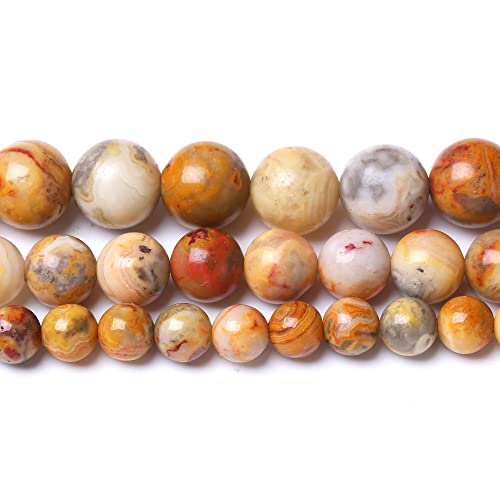 10MM Crazy Lace Agate Round Loose Beads Natural Gem Beads Crystal Energy Stone Beads for Jewelry Making DIY Bracelet Necklace - color: Crazy Lace Agate, size: 10mm