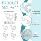 FASHEWELRY 16Pcs Alloy Rhinestone Pendants Heart with Butterfly Enamel Charms Crystal Hollow Heart Rhinestone Dangle Pendants Silver for DIY Earring Necklace Jewelry Making - color: Heart with Butterfly-Silver