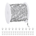 KYUNHOO Stainless Steel Silver Chain Roll 4 Meters Long Small Diamond Shape Jewelry Making Chains for Crafts DIY Supplies Jewelry Findings - color: Rhombic Steel