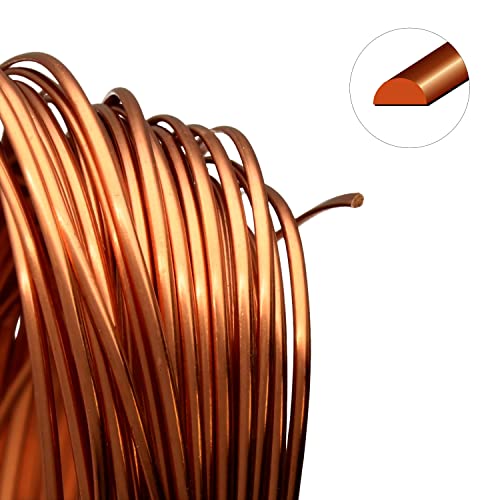The Beadsmith Half-Round Craft Wire – Soft Temper Jewelry Wire, Antique Copper Color, 18 Gauge, 7 Yards - color: Antique Copper, size: 18 Gauge