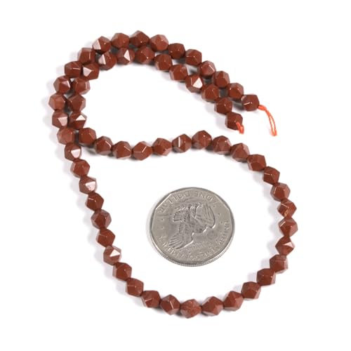 Red Jasper 6mm Gemstone Triangle Faceted Round Loose Beads Strand 15.5" DIY Jewelry Making - color: Red Jasper