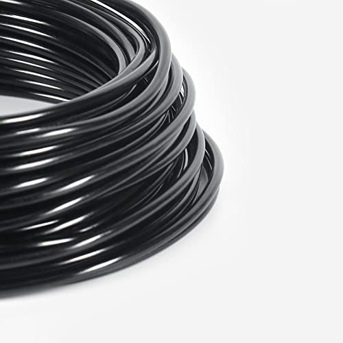 Tenn Well 9 Gauge Aluminum Wire, 50 Feet 3mm Bendable Metal Craft Wire for Sculpting, Armature Making, Jewelry Making, Wire Weaving and Wrapping (Black) - color: Black, size: 9 Gauge