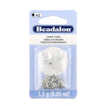 Beadalon Crimp Tubes, Size #2, Silver Plated, 1.5 g, Approx. 46 pc - color: Silver, size: Size #2, 46 Pc