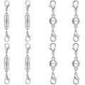 Magnetic Necklace Clasps, Magnetic Necklace Clasps and Closures for Bracelet Necklace Extender, Jewelry Chain Extender Connectors, Gold and Silver, 8 Pack (8pcs Silver B) - color: 8pcs silver B