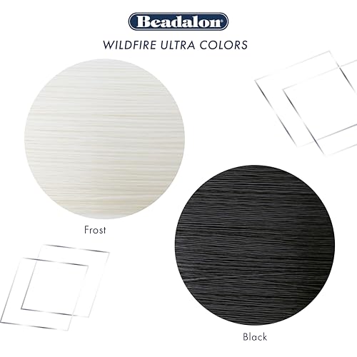 Beadalon Wildfire Ultra - Beading Thread, Beading Supplies for Crafters, Jewelry Makers, Beaders. Braided Fishing Line - size: 0.004 in / 125 yd, style: Frost