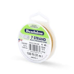 Beadalon 7 Strand Bead Stringing Wire, 0.018 in / 0.46 mm, Gold Color, 100 ft / 31 m - color: Gold, style: .018 in / 0.46 mm , 100 ft / 31 m
