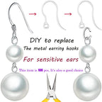 100pcs Safety Non-Allergenic Plastic Earring Hooks Ear Wire Anti Allergy Hooks Earring Findings DIY Jewelry Making for Sensitive Ears (Clear-100pcs) - color: Clear Hook 100pcs