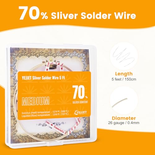 Silver Solder Wire Medium Silver Solder 26 Gauge for Jewelry Repair Silver Repair 5 FT - color: Medium Solder, size: 26 Gauge 5 Ft
