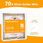 Silver Solder Wire Medium Silver Solder 26 Gauge for Jewelry Repair Silver Repair 5 FT - color: Medium Solder, size: 26 Gauge 5 Ft