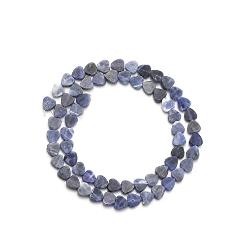 6mm Natural Blue Agate Stone Beads Heart Shape Cute Fine Gems Spacer Beads Fit Jewelry Making DIY Exquisite Necklace Bracelet Accessory - color: Blue Agate