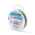 Beadalon 49 Strand Stainless Steel Bead Stringing Wire, .015 in / 0.38 mm, Satin Gold, 30 ft / 9.2 m - color: Satin Gold, style: .015 in / 0.38 mm, 30 ft / 9.2 m